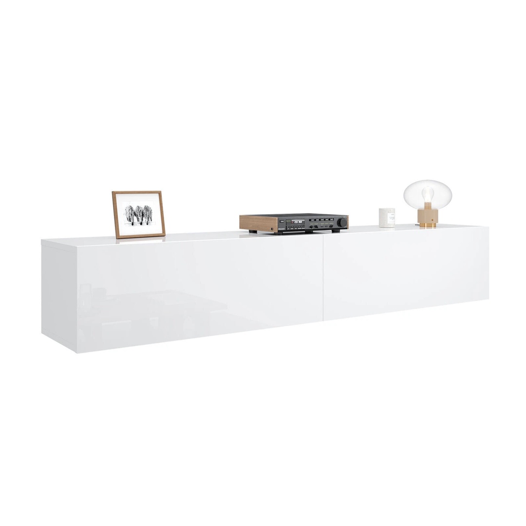 Floating TV Unit Cabinet Wall Mounted TV Stand With LED Lights