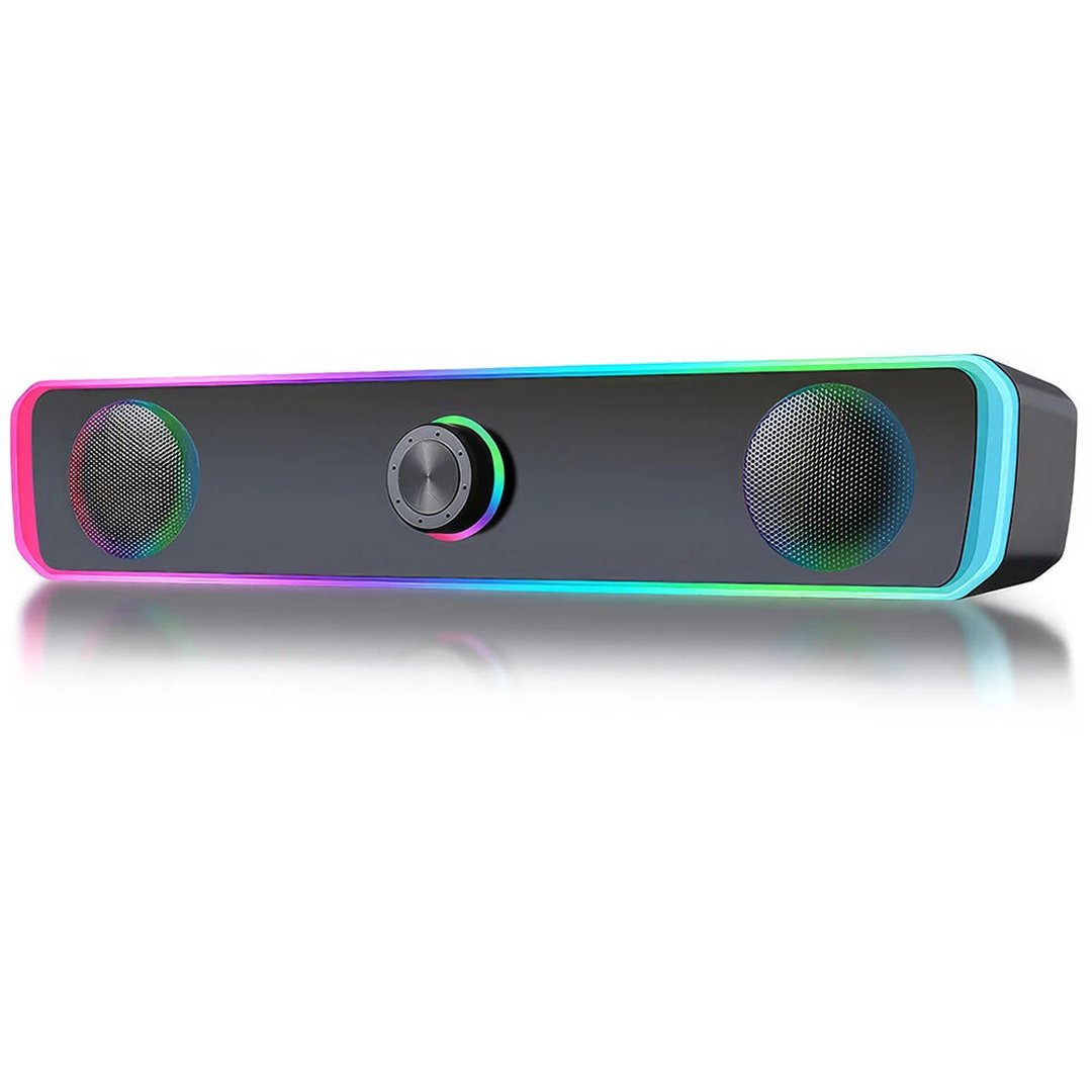 USB Wired Computer Gaming Speakers Sound Bar Subwoofer