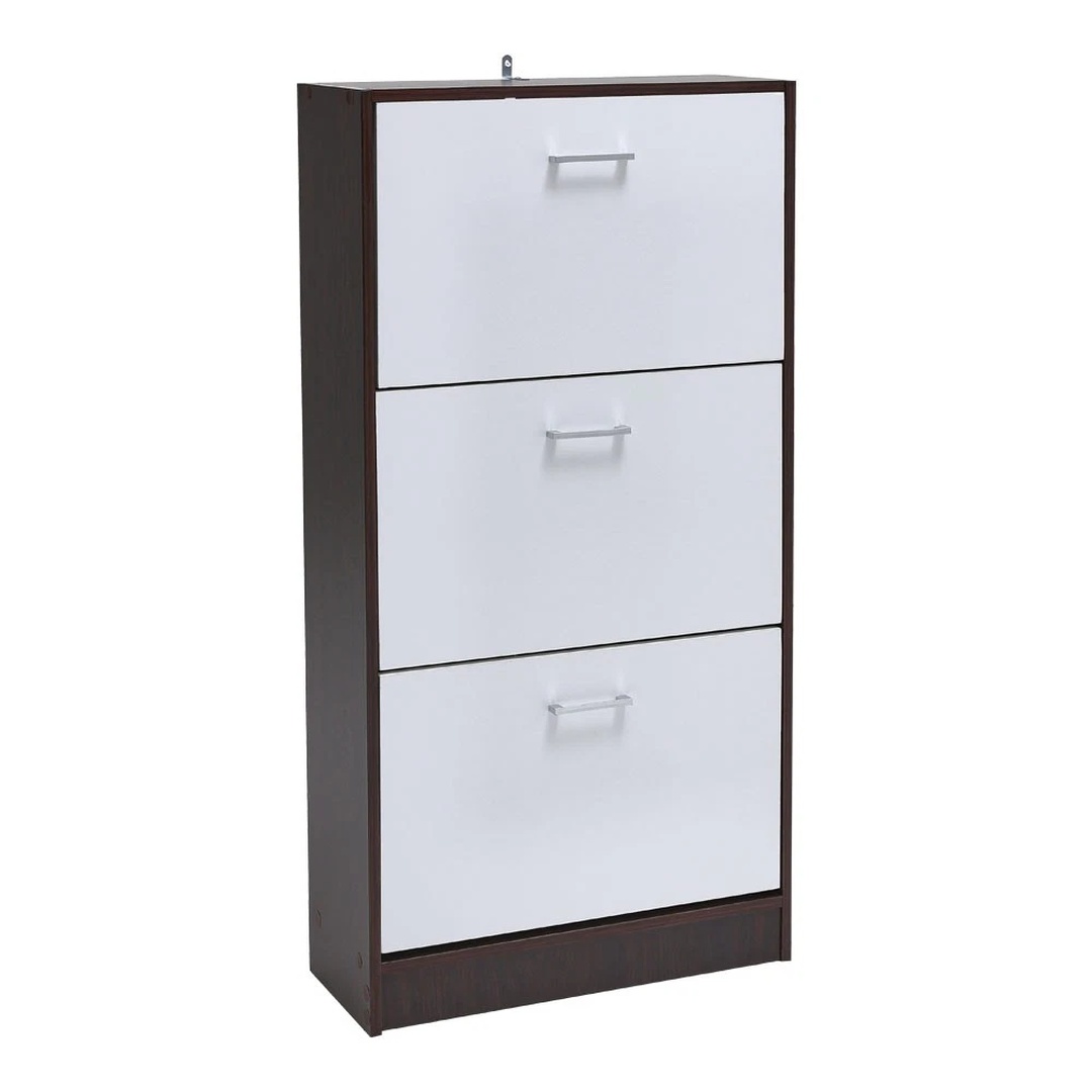 3 Drawer Slim Shoe Cabinet Cupboard Storage Footwear Stand