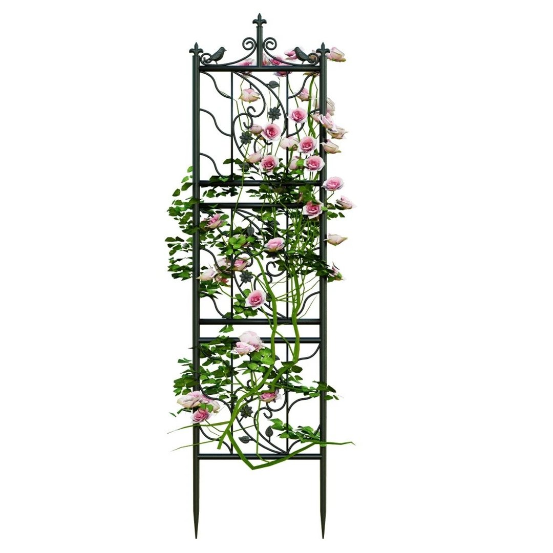2PCS Tall Garden Trellis Metal Obelisk Frame