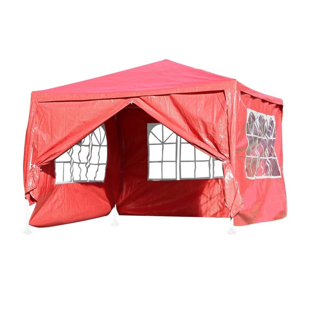 Red 3x3m Gazebo Tent Waterproof Party