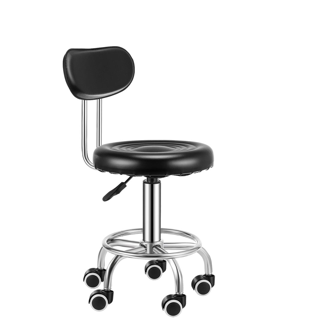 PU Leather Swivel Drafting Chair With Backrest