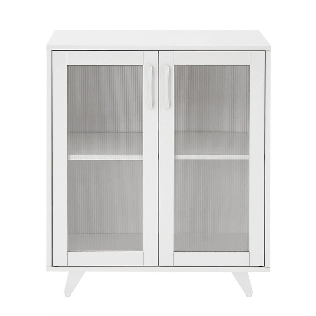 White 2 Doors Sideboard-Sideboard Kitchen Buffet Cupboard