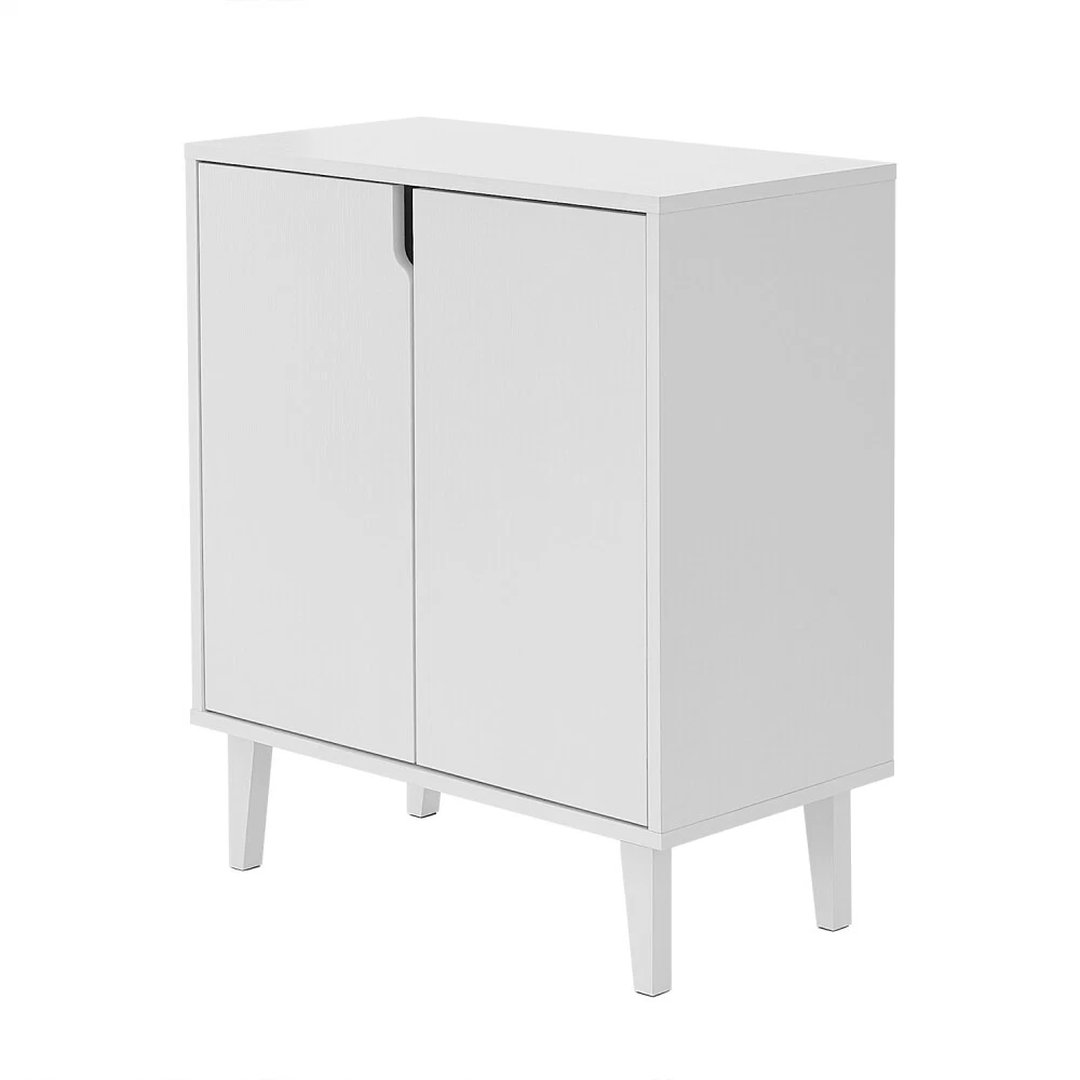 2 Doors Cabinet White- Sideboard Storage Cabinet