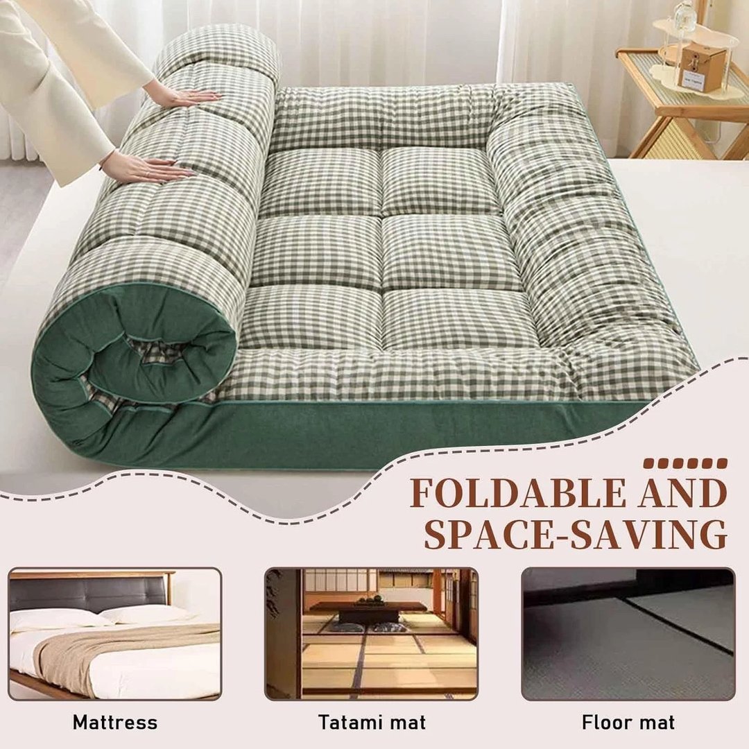 King – 150x200x10cm Thick Mattress Topper Quilted Japanese Futon Mat