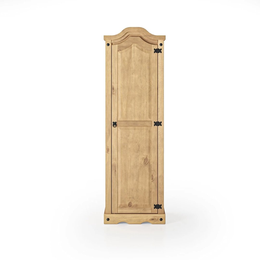 Arch Top 1 Door Mexican Pine Wardrobe