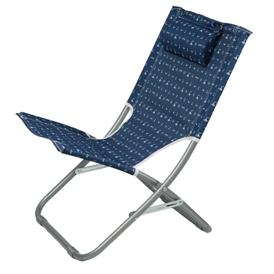 Portable Adult Blue Folding Beach Chair