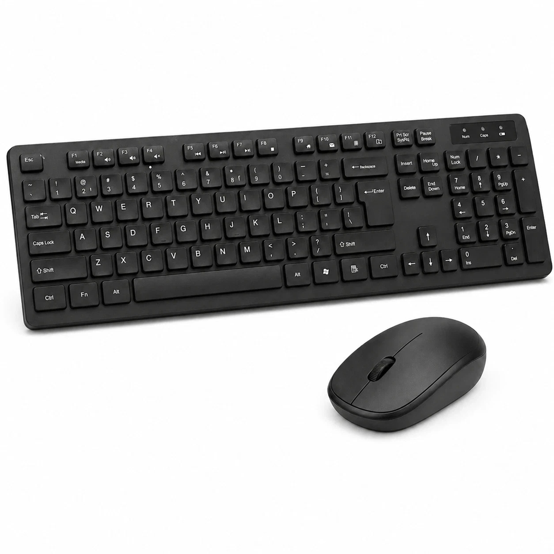 2.4GHz Wireless Full‑Size Keyboard & Mouse Set