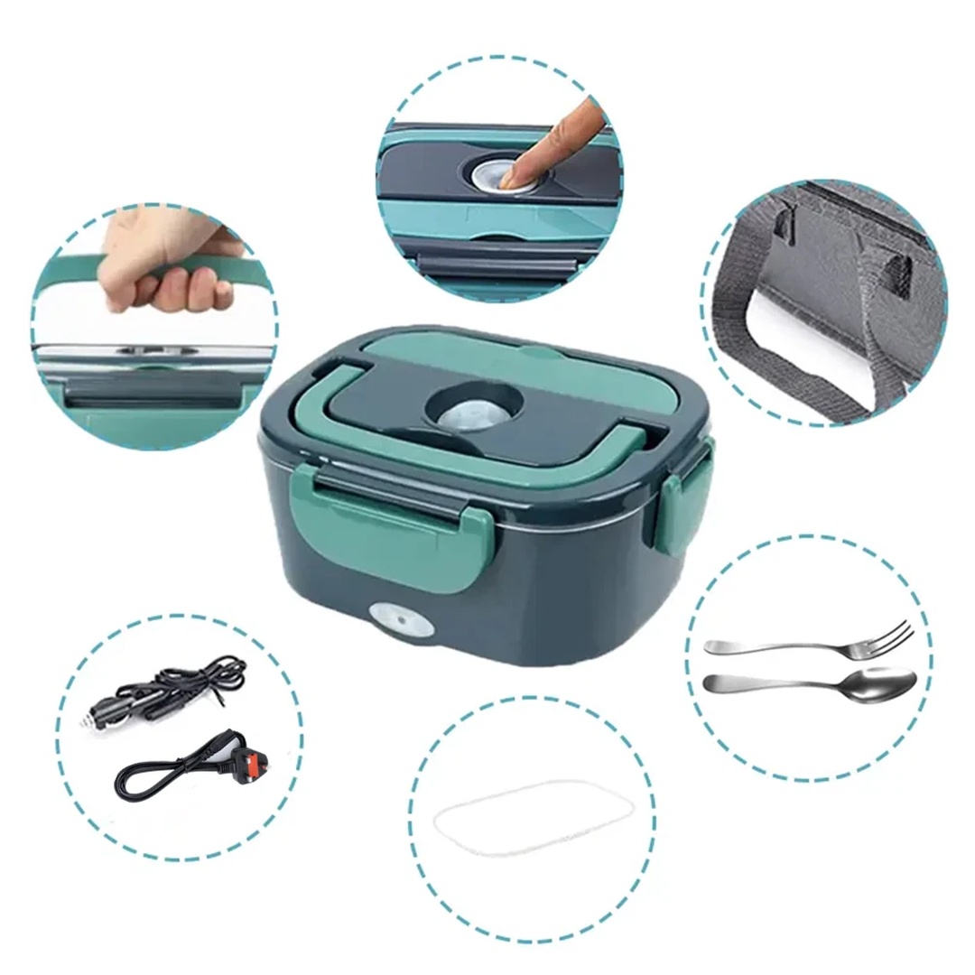 Portable Electric Heating Lunch Box 12V 24V 1.5L