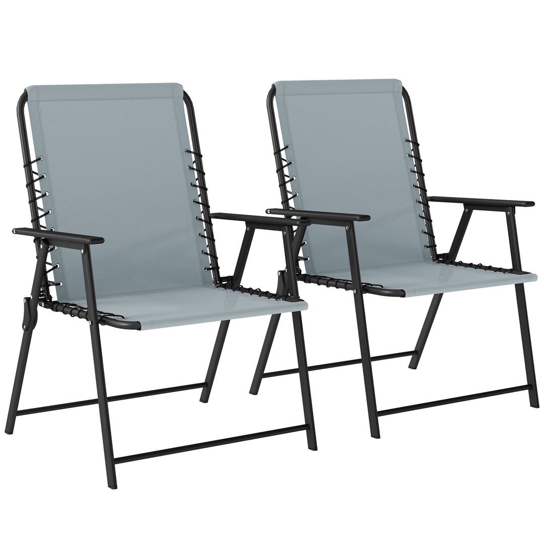 Grey Garden Dining Chairs with Wide Seat