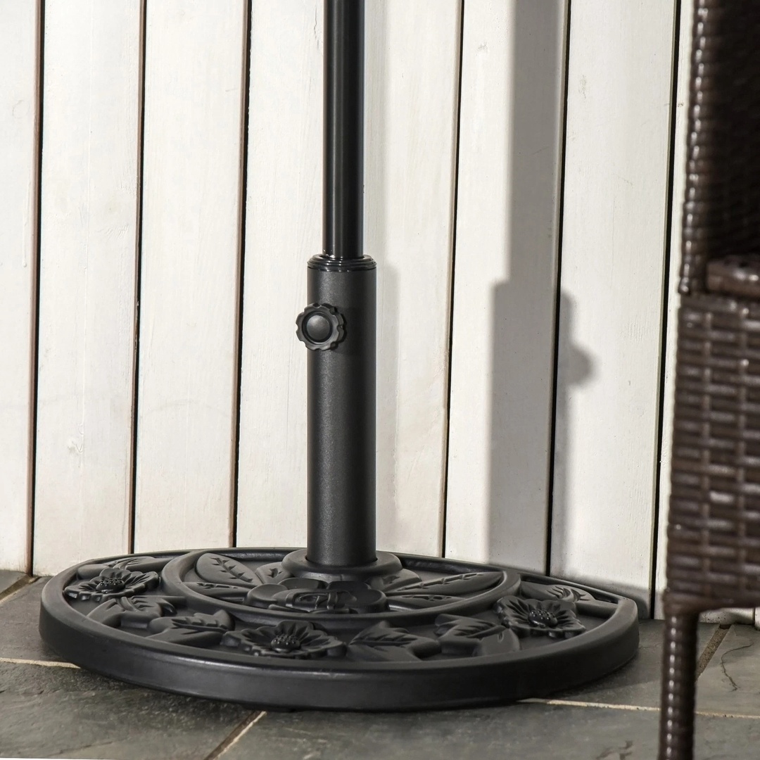 9kg Half Round Parasol Base Weighted