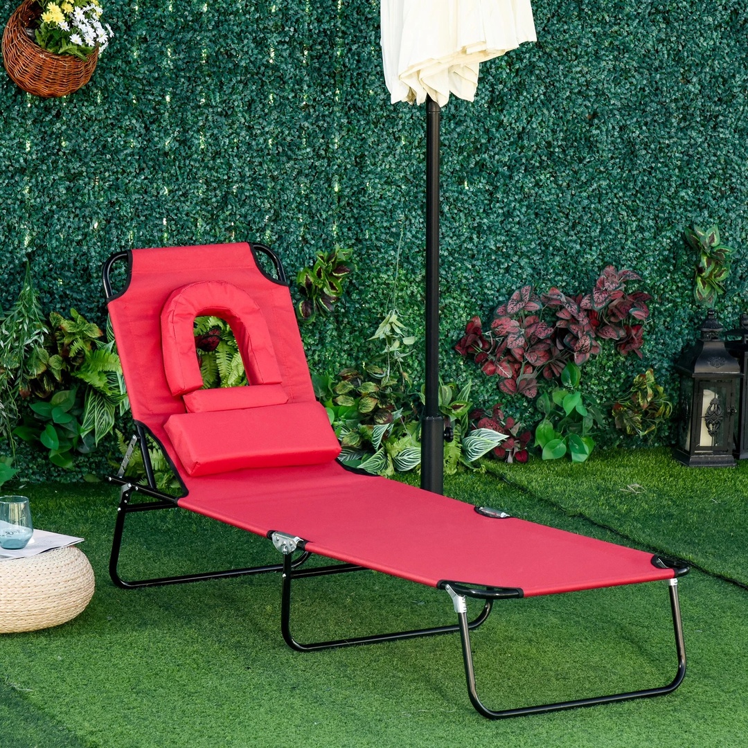 Folding Sun Lounger Reclining Chair