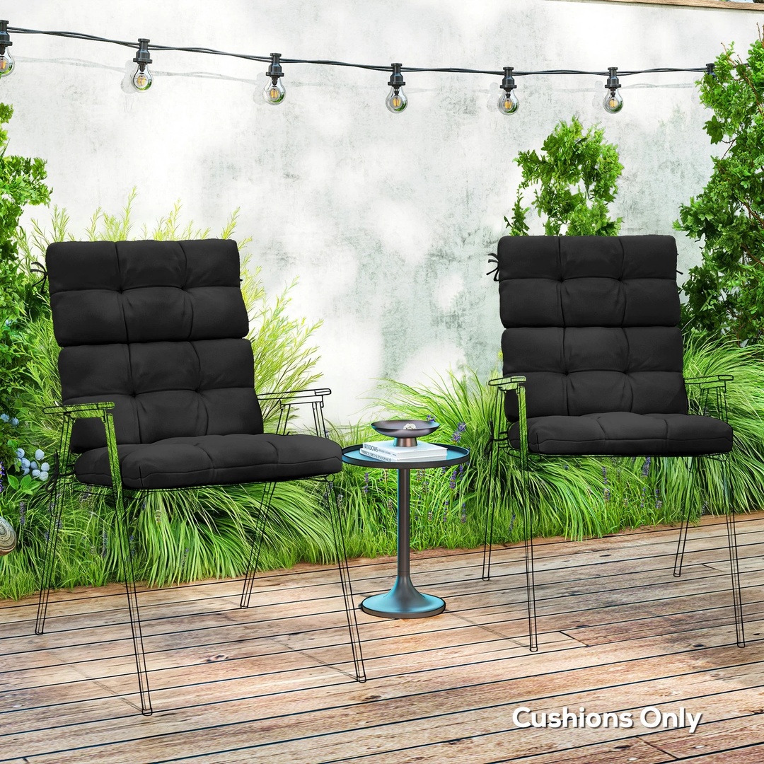 2pc Outdoor Seat Cushion with Backrest