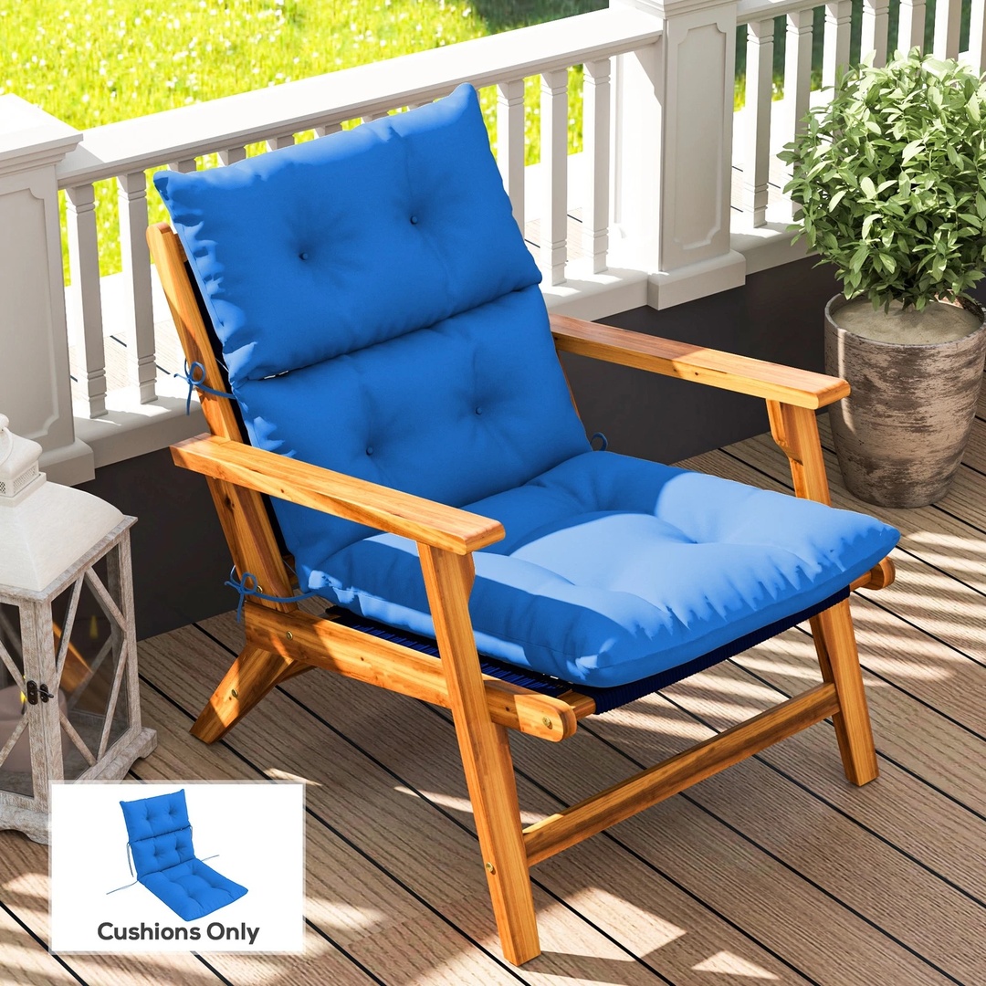Rocking Chair Cushion Ties, Blue