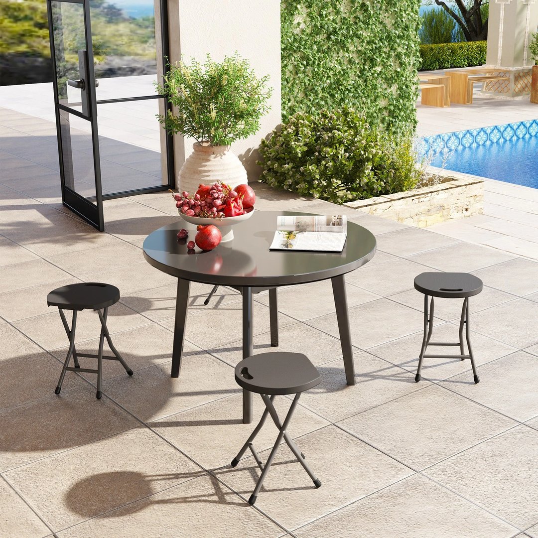 Folding Stool Set of 4,Garden Stool Set