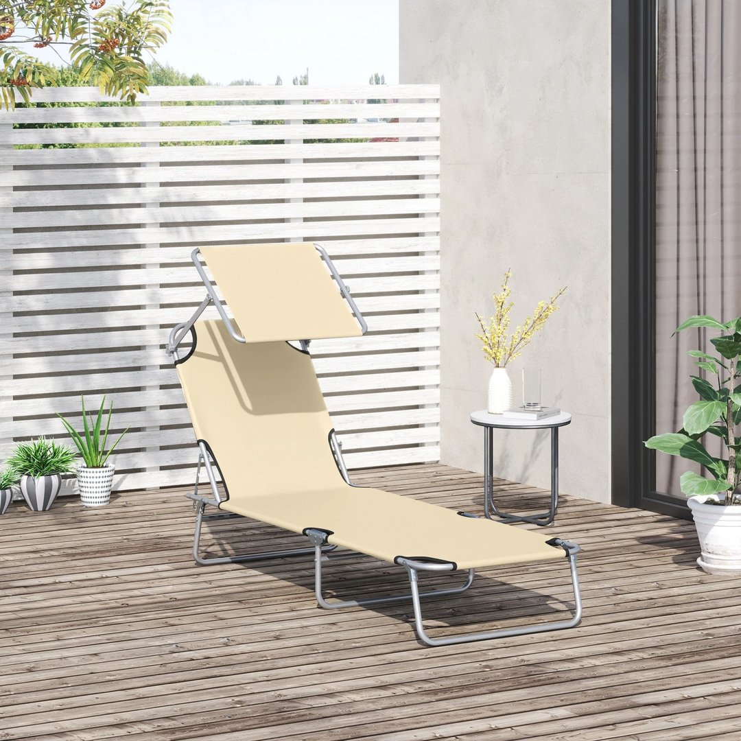Folding Chair Sun Lounger Garden Recliner