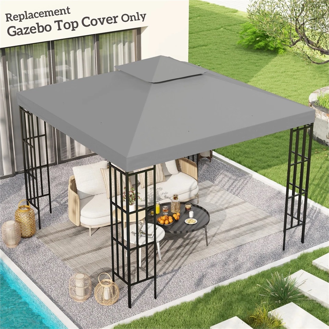 3(m) 2 Tier Garden Gazebo Top Cover Replacement Canopy Roof