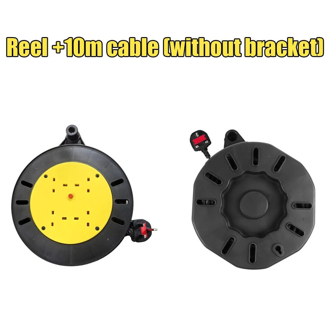 10M 4 Way 13A Heavy Duty Extension Reel No Bracket