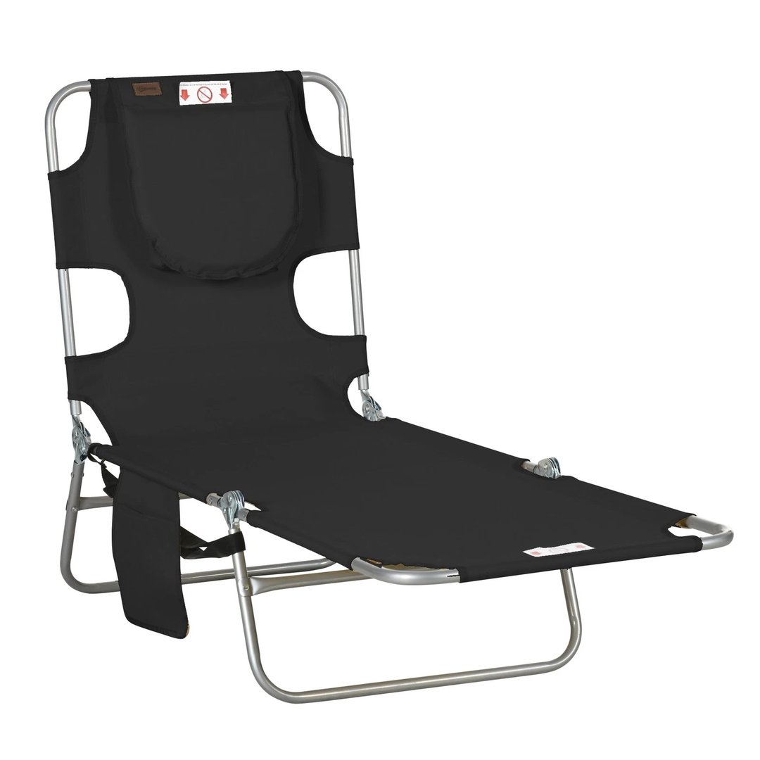 Sun Lounger with Reading Hole